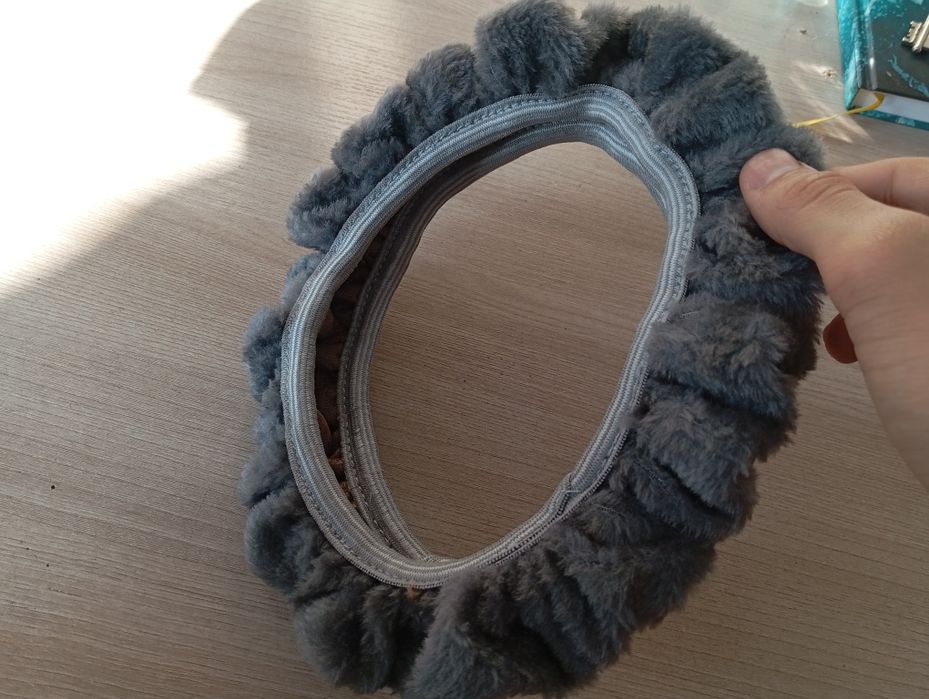 пушистый чехол на руль