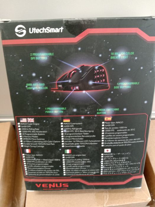 Mouse Gaming cu Fir Sigilat - UtechSmart Venus MMO