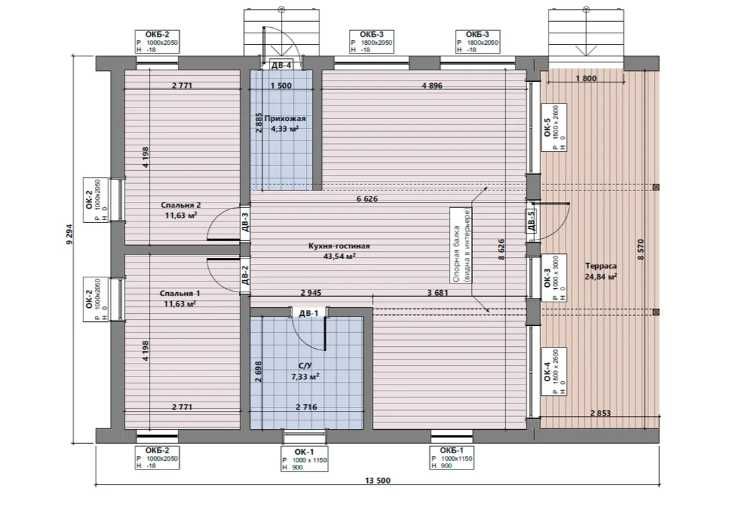 Барнхаус 9х13 с террасой