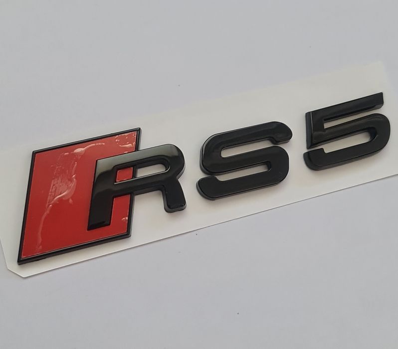 Emblema-Sigla-Logo-Stema-Spate-Haion-Audi-RS5-Neagra-Lucios