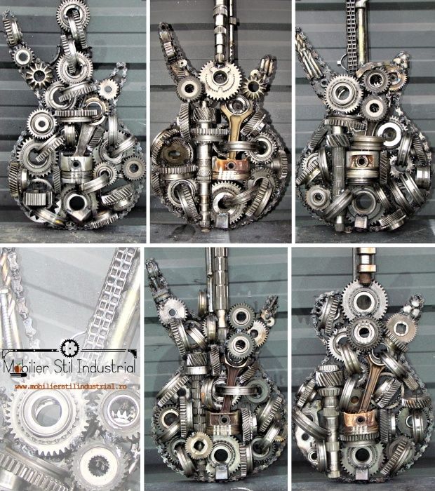 Cadou deosebit, cadou de Craciun- Sculptura fier Chitara