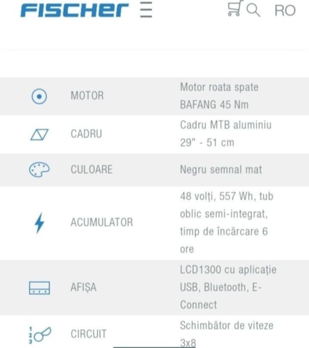 Bicicletă electrica ,roti pe 29,cadru mărimea L