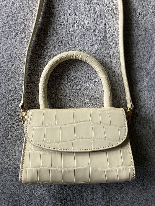 By Far mini croco cream bag