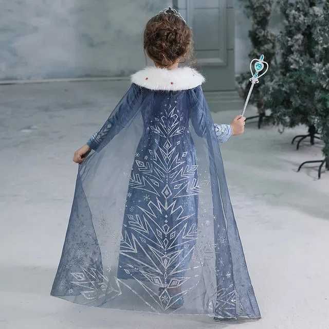 Rochie Rochita Elsa Frozen NOUA fulg de nea 4,5,6,7,8,9,10,11,12,13ani