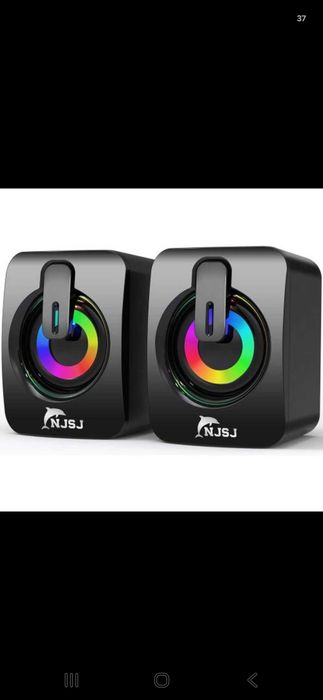 Компактни компютърни колонки 2.0 – USB LED RGB