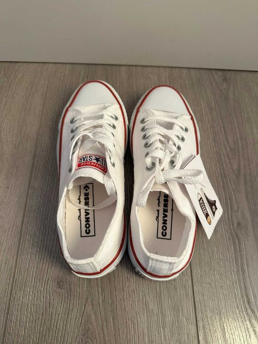 НАМАЛЕНИ Дамски Нови обувки кецове Converse – бели, размер 38