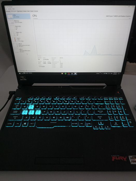 Laptop asus tuf gaming a15 gtx 1650 ti ryzen 7 4800h