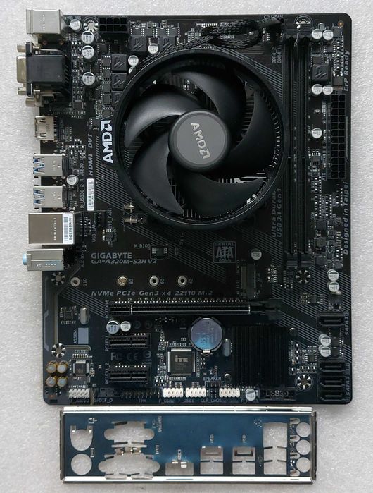KIT Ryzen 5 4500 3.6GHz + GIGABYTE GA-A320M-S2H V2 + Cooler AMD