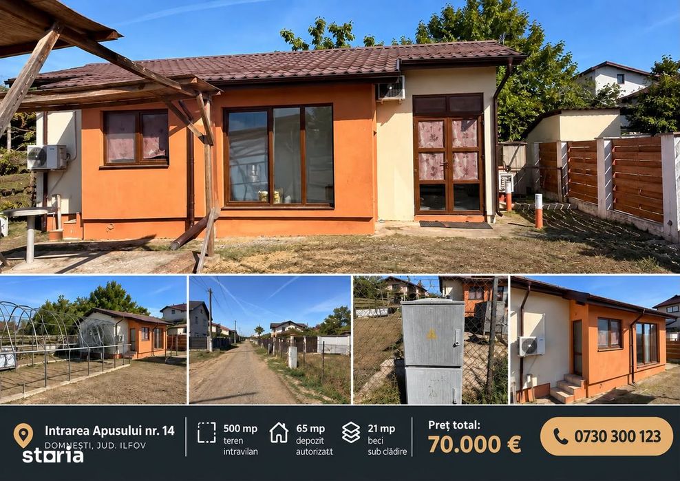 Teren 500 mp, spatiu depozitare 65mp, beci 21mp