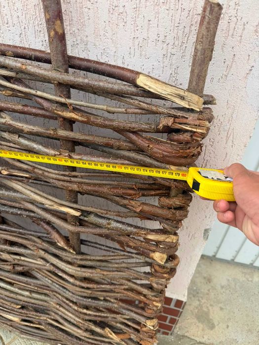 Vand gard rustic din nuiele