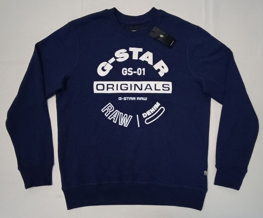G-STAR RAW Sweatshirt оригинално горнище L памук син суичър горно
