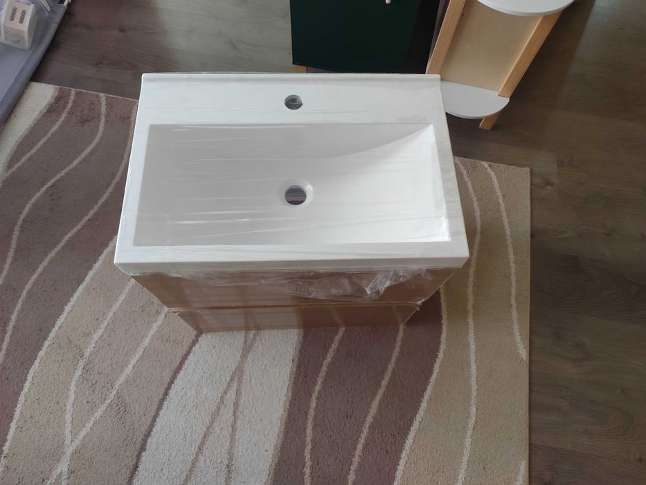 PVC Мебел за баня FORLI 60 OAK - Шкаф + Мифка