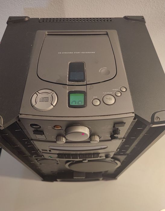 Sistem audio Philips CD 6660 compact disc aux  radio casetofon deck karaoke posibilitate conectare microfon