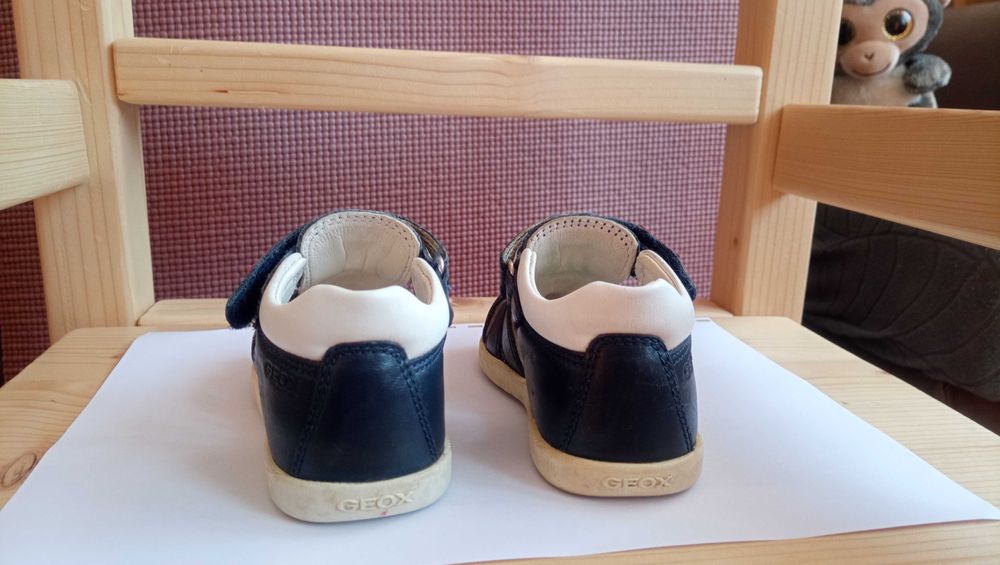 Бебешки сандали GEOX (детски сандали, естествена кожа, сини, №22)