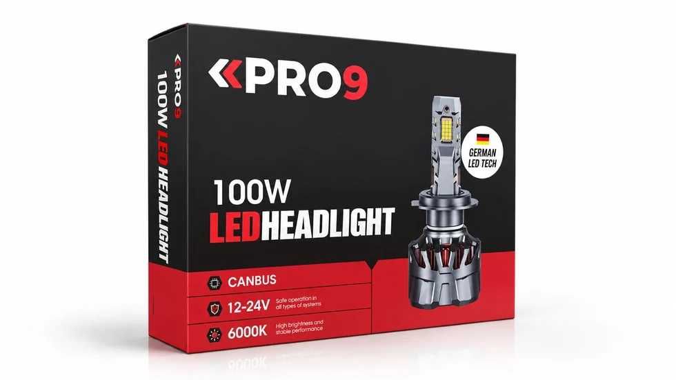 LED крушки H4 100W 6000K 16000lm 12-24V 2 ГОДИНИ ГАРАНЦИЯ