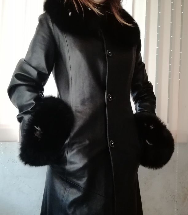 Дамско палто естествена кожа