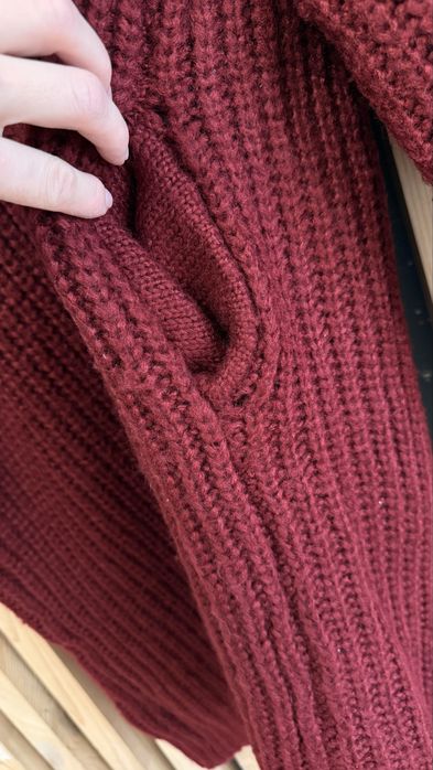 Кардиган в цвете бургунди