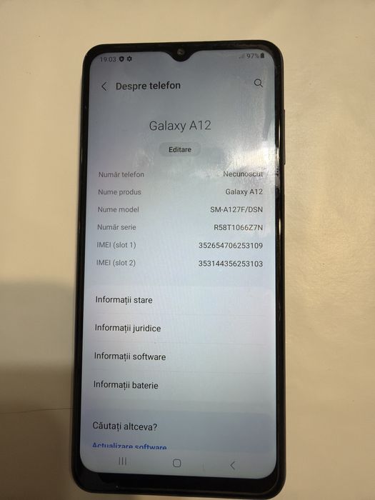 Galaxy a12 stare foarte buna