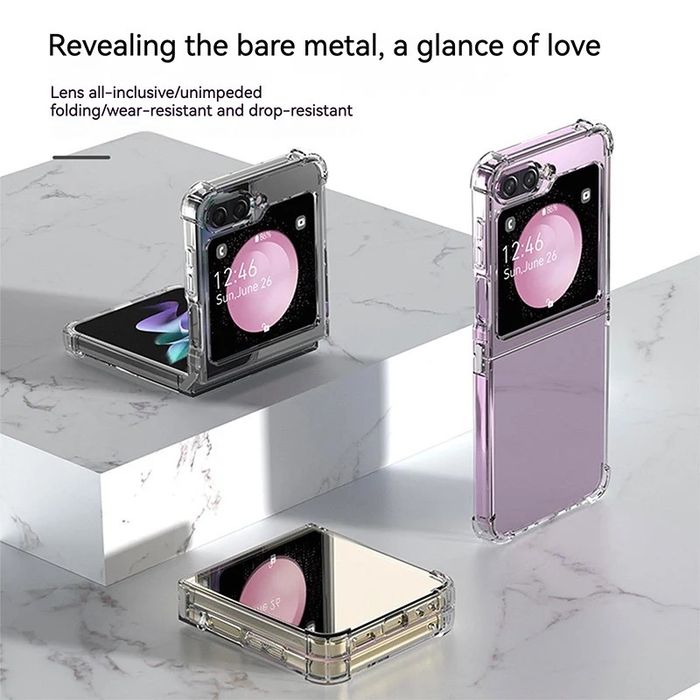 Samsung Z FOLD 3 4 5 6 Husa Defence Colturi Rezistenta Silicon Clear