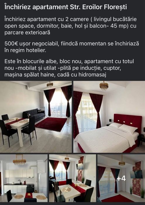 Inchiriez apartament strada Eroilor Floresti
