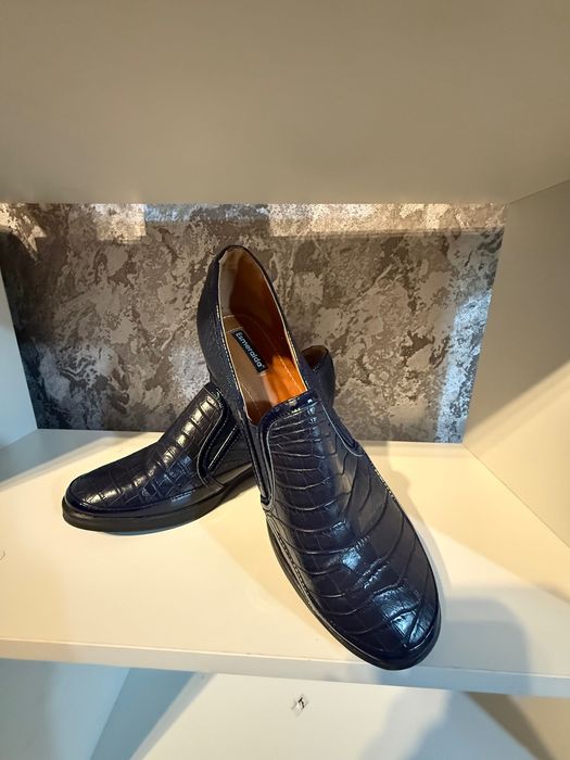 Туфли кожаные ESMERALDA тёмно-синие.