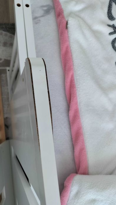 Pat din lemn pt bebelus + Saltea cocos 12 cm + Protectie impermeabila