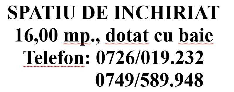Chirie spatiu 16 mp parter