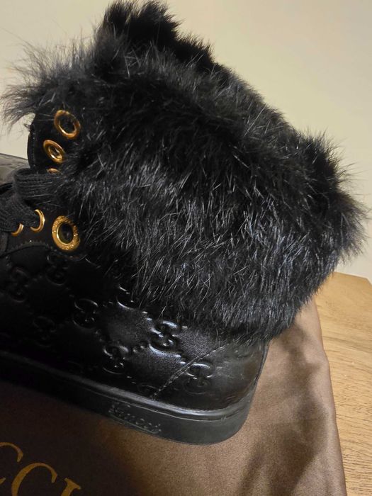 Gucci оригинални дамски сникърси от естествена кожа