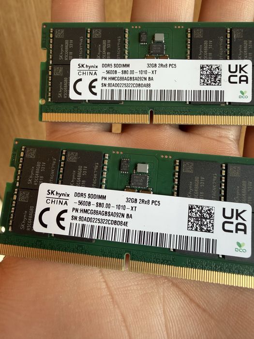 2x32GB Ddr 5 SK Hynix 5600 Laptop