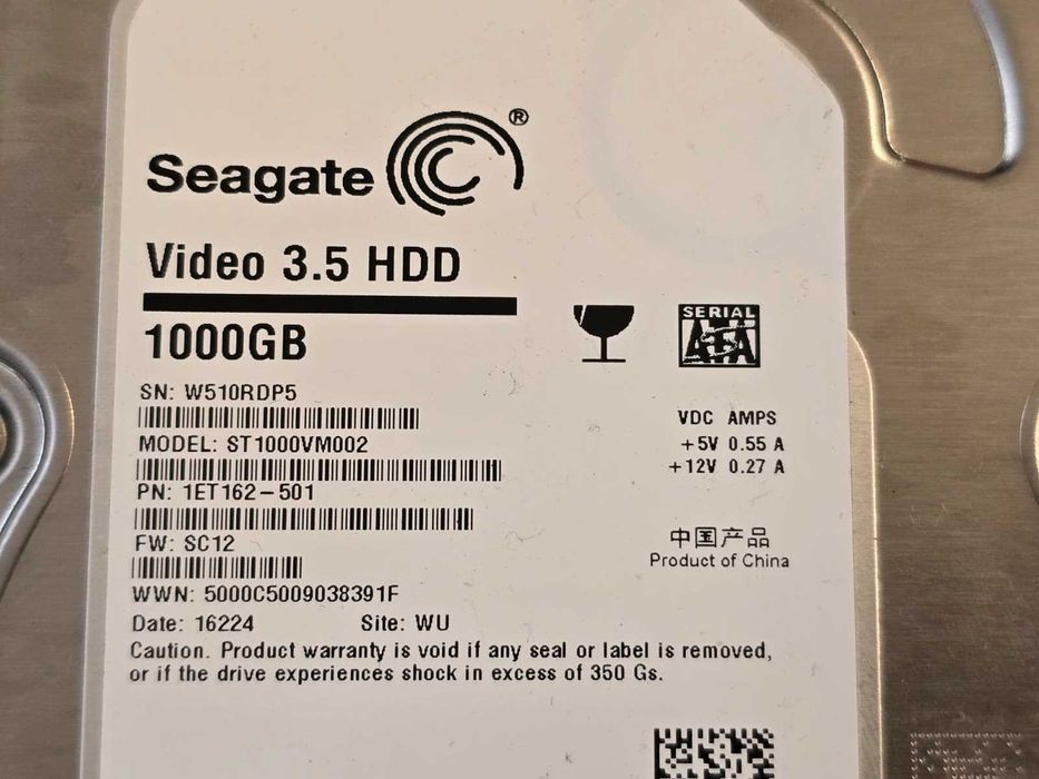 Hard Disk Seagate 1Tb Pipeline HD ST1000VM002, 64MB cache, SATA III