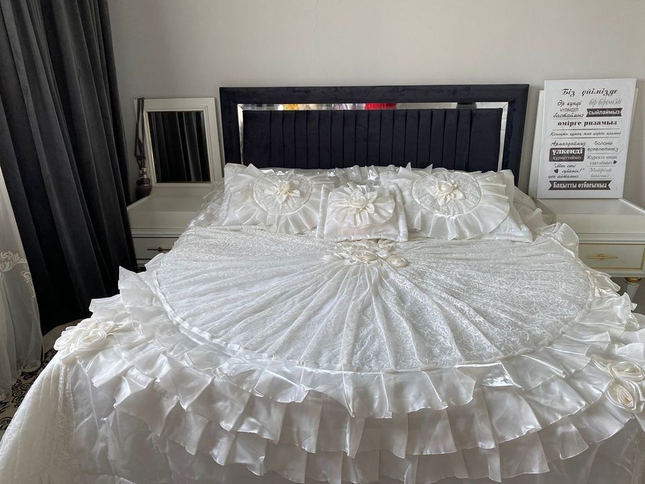 Плед свадебный белый