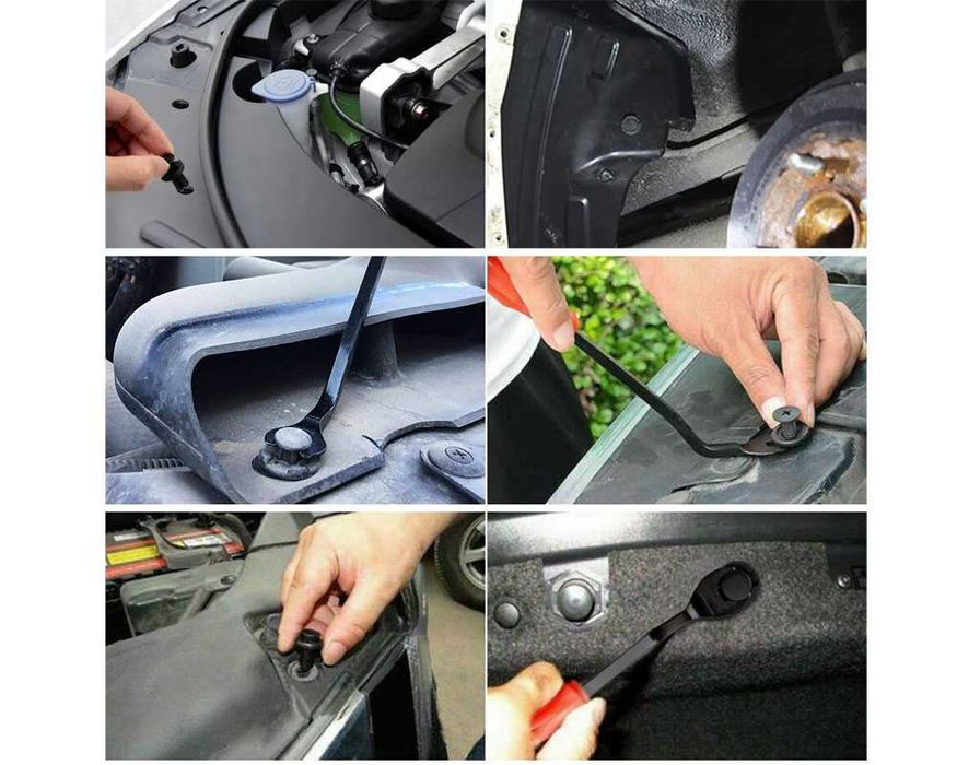 Щипки за интериор в кутия 421 броя Щипка за кори Клипсове с инструмент