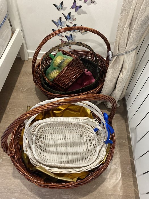 Поктенные корзины разных размеров