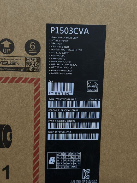 Янги мощный офисный ноутбук Asus Expertbook intel core i5-210H