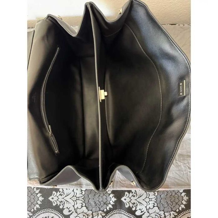 Balenciaga черна чанта баленсиага голяма дълга дръжка естествена кожа