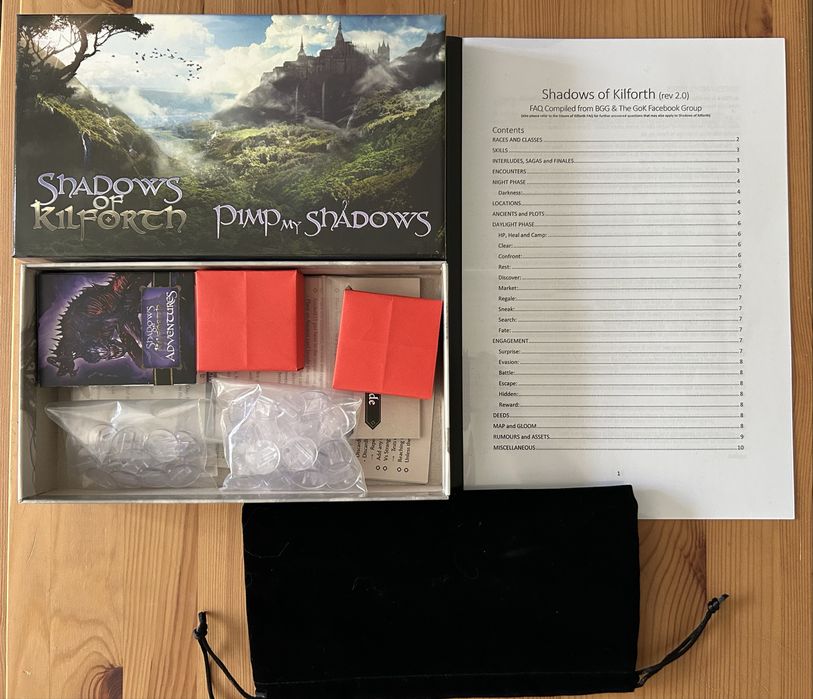 Boardgame Shadows of Killforth - complete collection