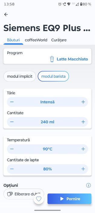 Espressor expresor Siemens EQ9 PLUS Connect Seria700 / 2 râșnițe