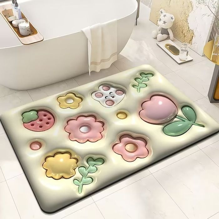 Постелка за баня 3D Бързо съхнеща