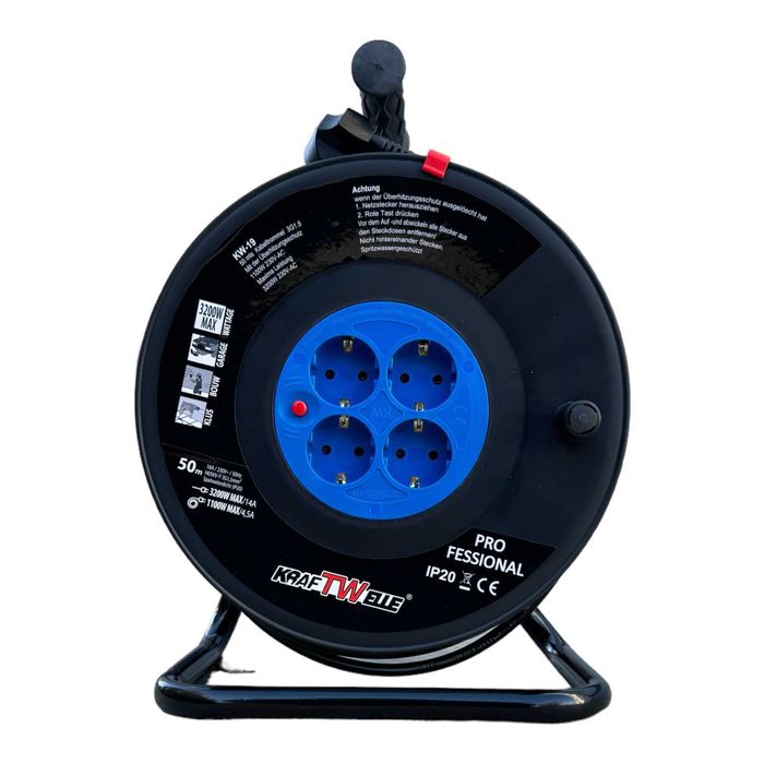 Удължител на макара с кабел KRAFTWELLE   50 м