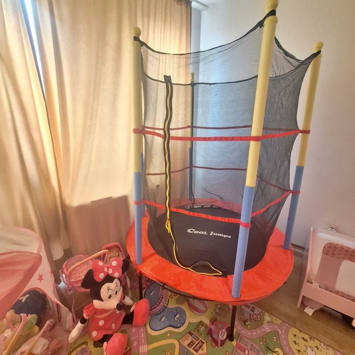 Батут/Трамплин с мрежа, Ø1.39x1.82м