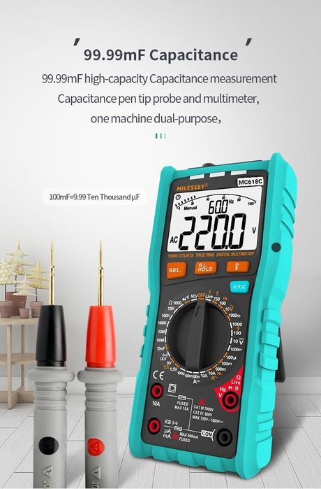 Профессиональный Мультиметр " MC618C " Характеристики на фото.