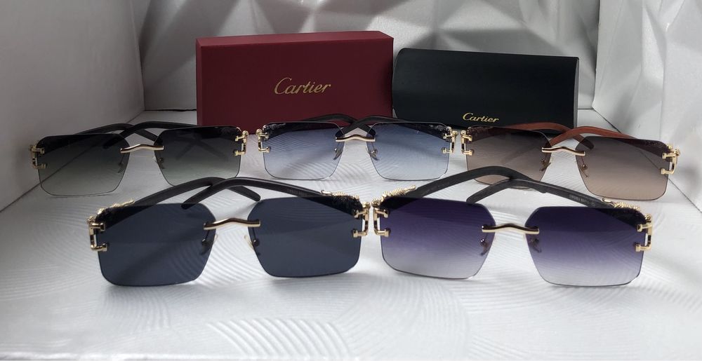 Дамски слънчеви очила дървени дръжки с пантера 5 цвята