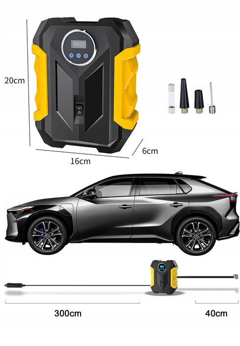 Автомобилна въздушна портативна помпа с безжичен цифров дисплей