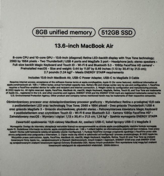 Apple MacBook Air М2 13.6" Midnight 512GB 2022