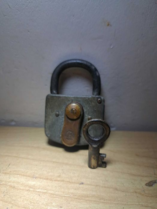 Lacăt german rar de colecție din Al Doilea Război Mondial, , patină or