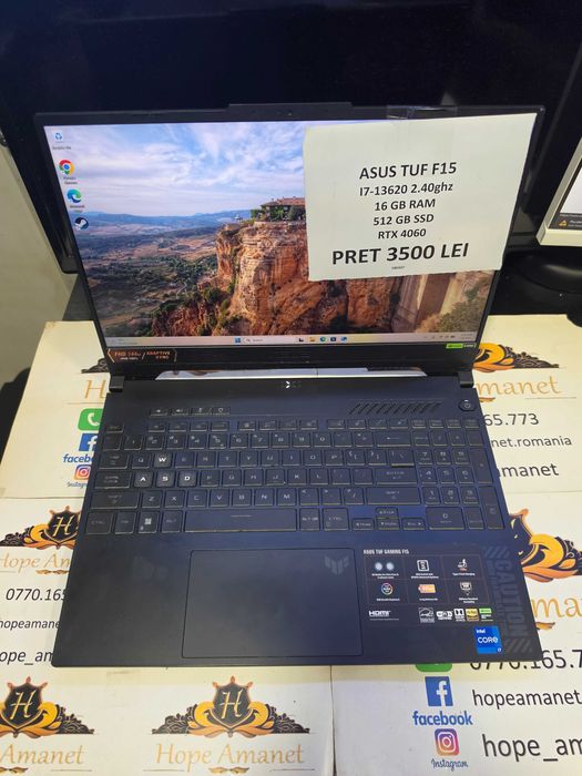 Hope Amanet P6 LAPTOP ASUS TUF F15 i7 gen 13 #186327