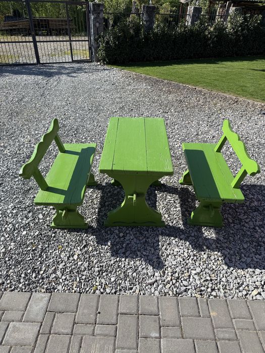 2 seturi masa si bancuta lemn pt terasa