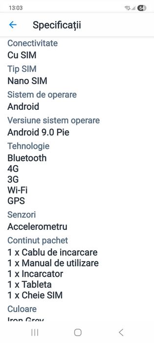 Tabletă Lenovo.stare perfectă, are SIM,  10,3  inch