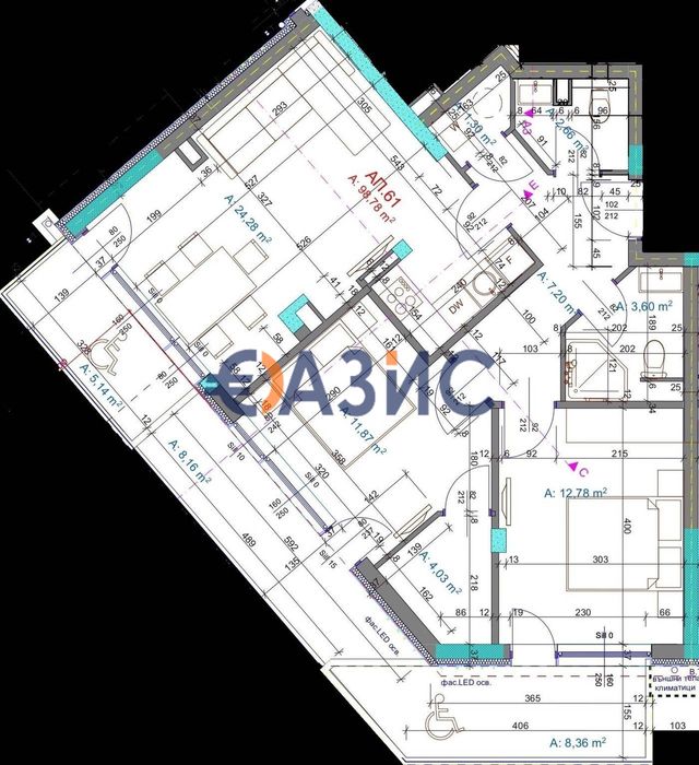 Апартамент с 2 спални в нова сграда "Трапезица до Елкабел", гр. Бургас, 116.76 кв. м, #34063112