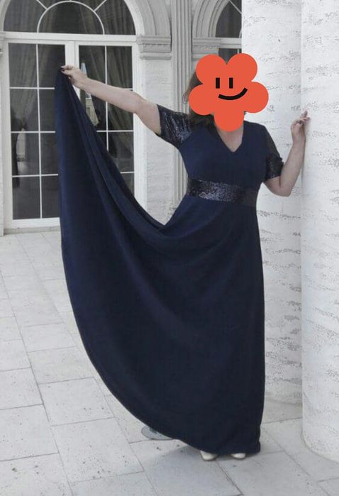 Vând rochie de seara, bleumarin, mărimea L